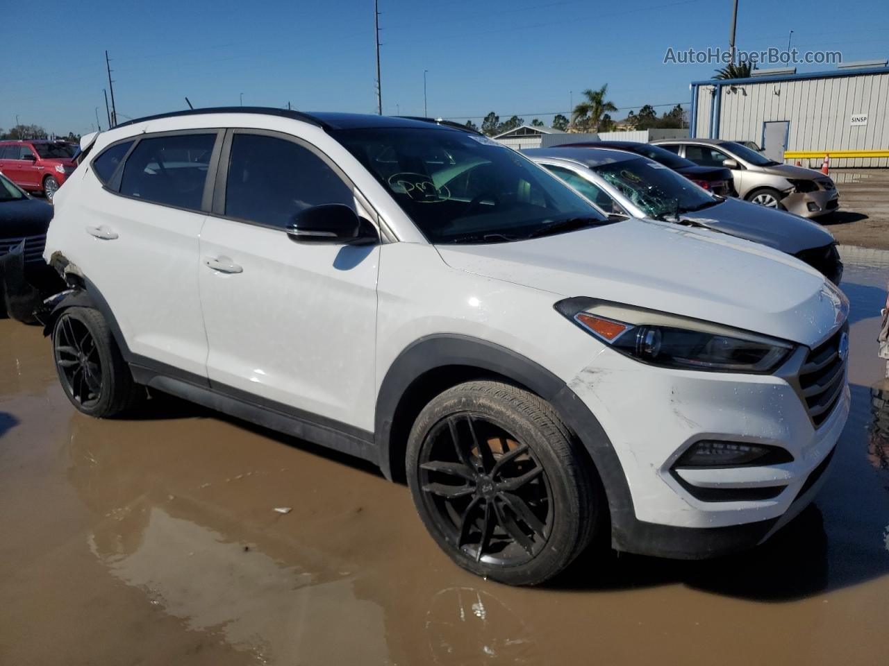 2017 Hyundai Tucson Limited White vin: KM8J33A23HU536874