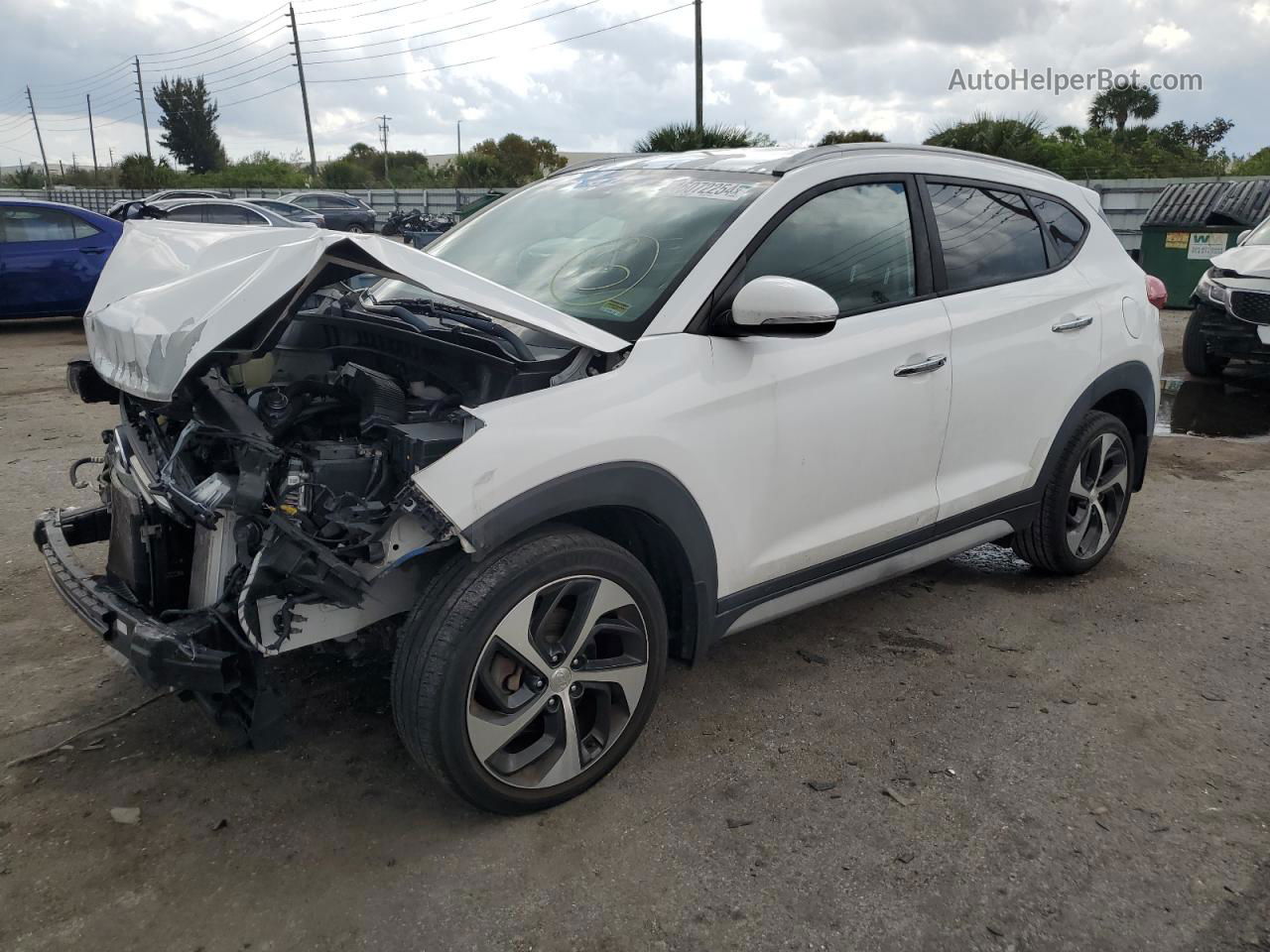 2017 Hyundai Tucson Limited Белый vin: KM8J33A23HU556929