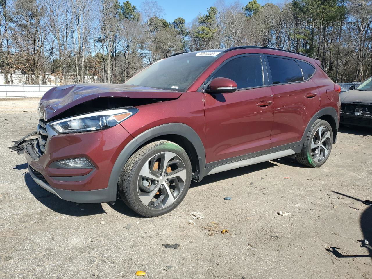 2017 Hyundai Tucson Limited Burgundy vin: KM8J33A23HU563802