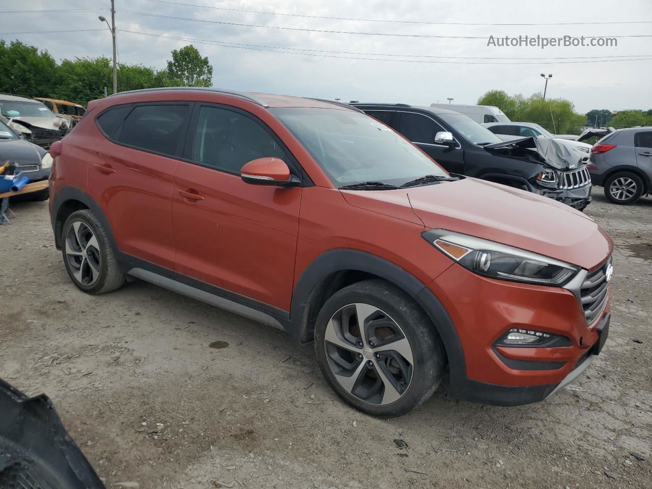 2017 Hyundai Tucson Limited Red vin: KM8J33A24HU280602