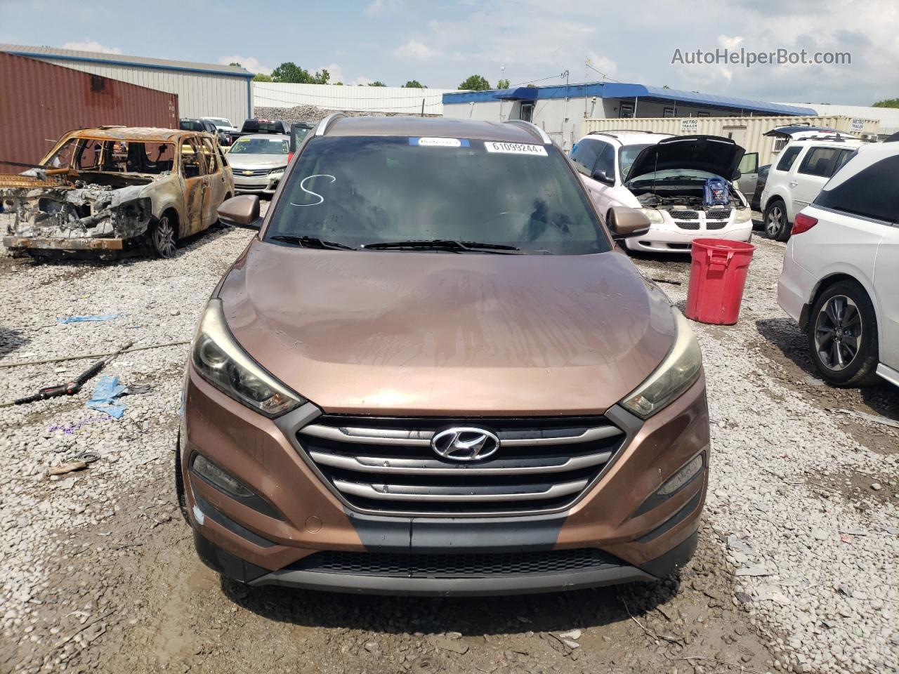 2016 Hyundai Tucson Limited Brown vin: KM8J33A25GU048153