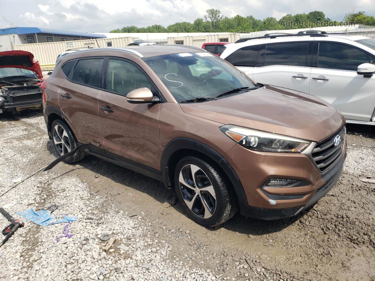 2016 Hyundai Tucson Limited Brown vin: KM8J33A25GU048153