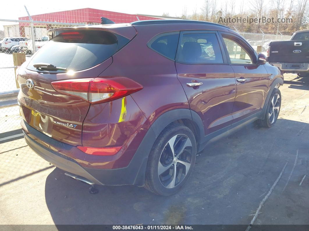 2016 Hyundai Tucson Limited Red vin: KM8J33A25GU225252