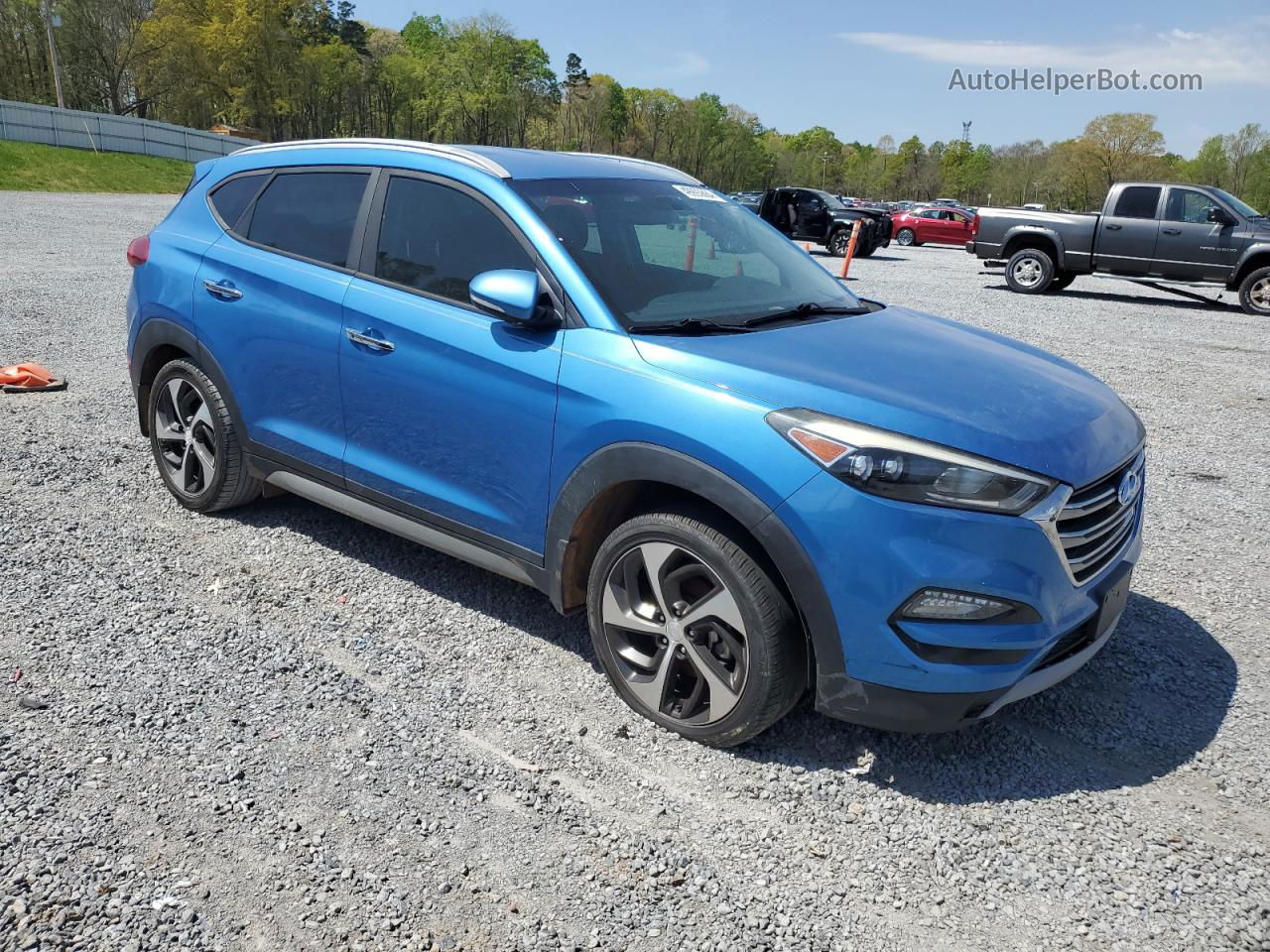 2017 Hyundai Tucson Limited Blue vin: KM8J33A25HU367697