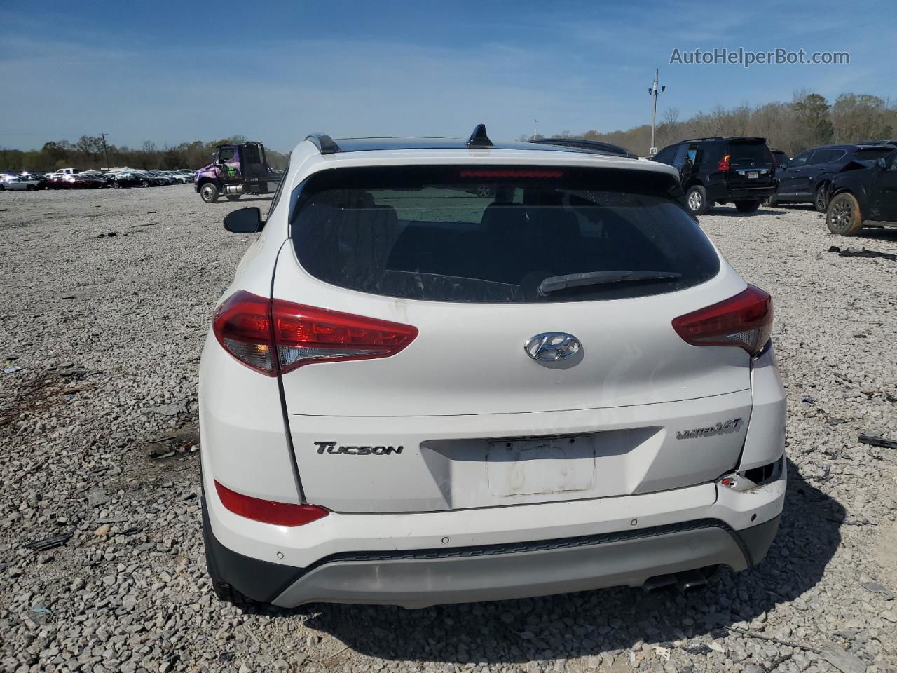 2017 Hyundai Tucson Limited White vin: KM8J33A25HU376531