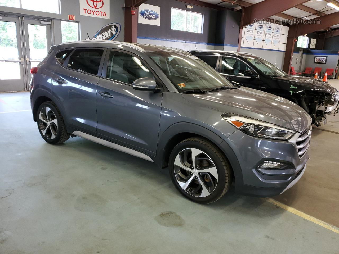 2017 Hyundai Tucson Limited Gray vin: KM8J33A25HU423539