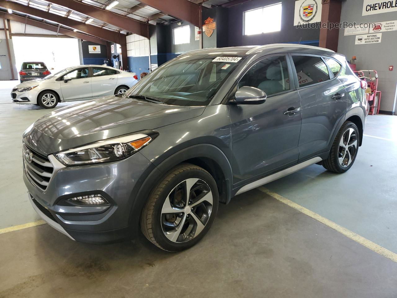 2017 Hyundai Tucson Limited Gray vin: KM8J33A25HU423539