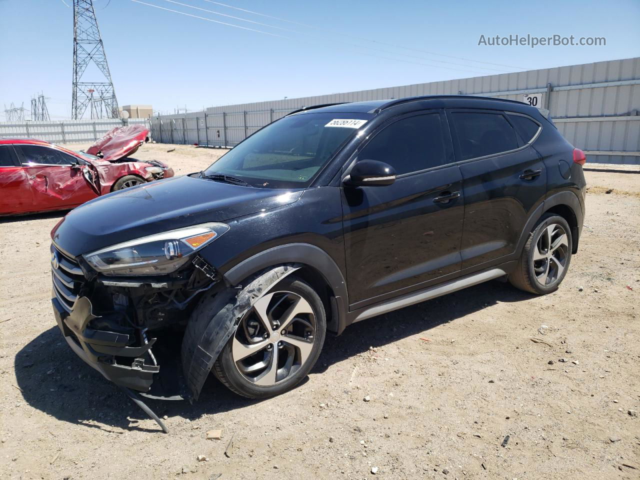 2018 Hyundai Tucson Value Black vin: KM8J33A25JU702205