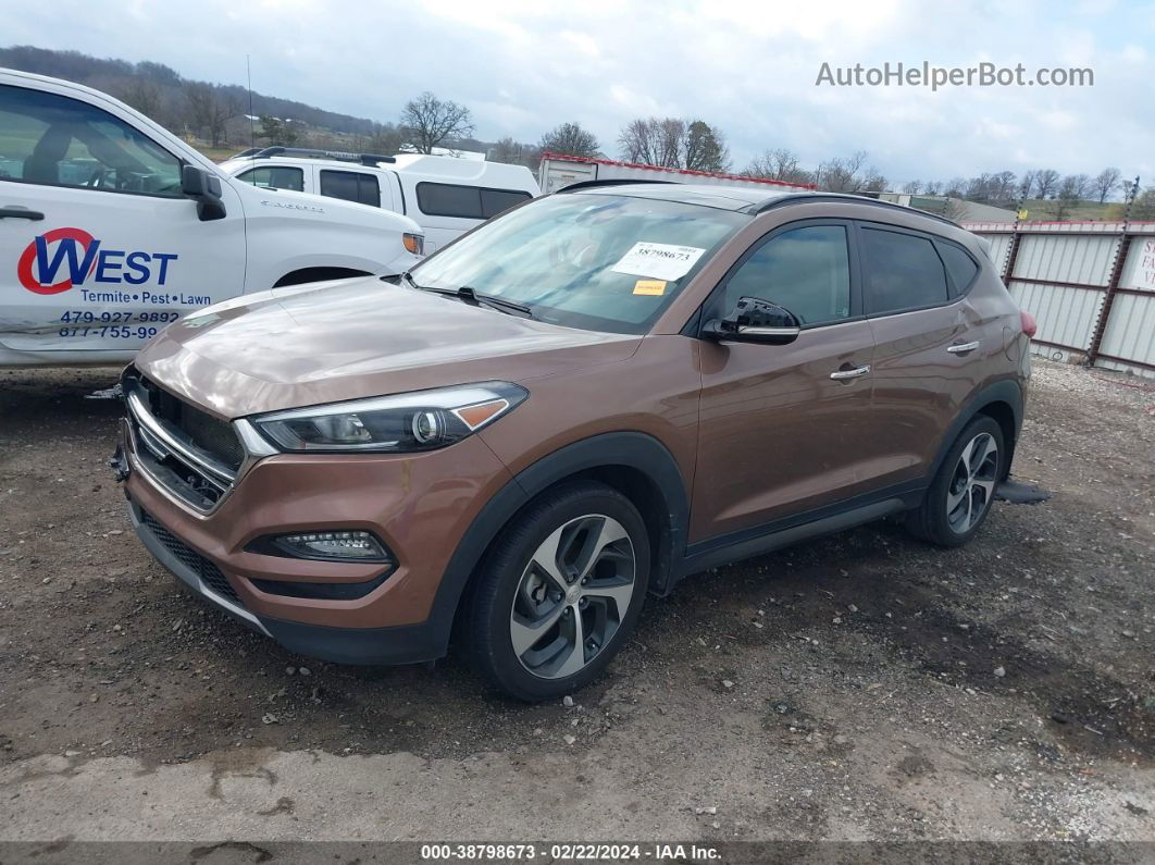 2016 Hyundai Tucson Limited Brown vin: KM8J33A26GU038215