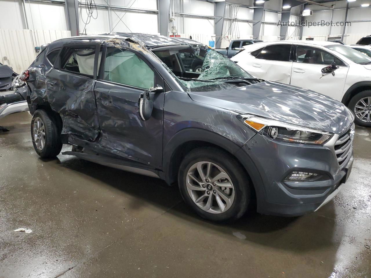 2017 Hyundai Tucson Limited Gray vin: KM8J33A26HU332697