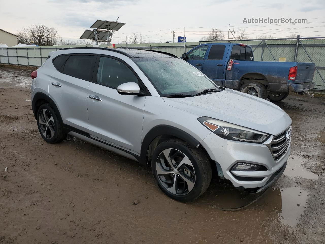 2017 Hyundai Tucson Limited Silver vin: KM8J33A26HU337415