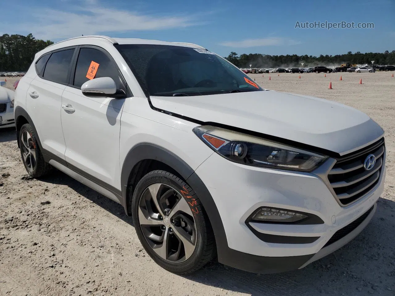 2017 Hyundai Tucson Limited White vin: KM8J33A26HU373492