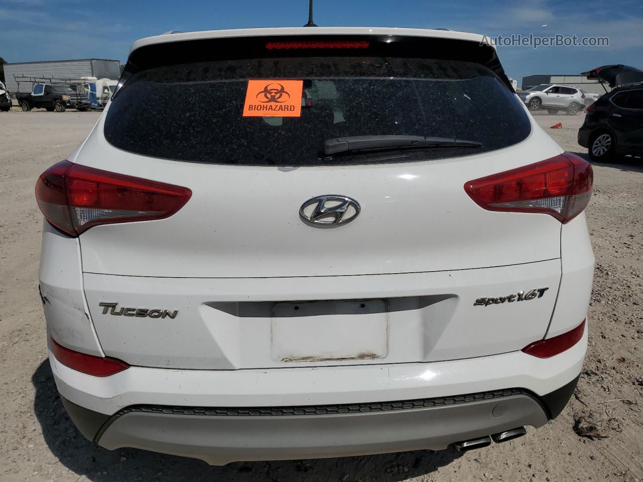 2017 Hyundai Tucson Limited White vin: KM8J33A26HU373492