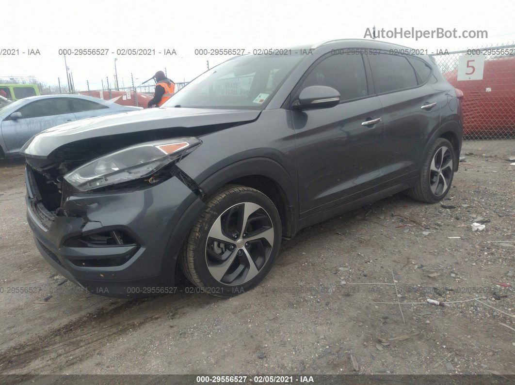 2016 Hyundai Tucson Limited Gray vin: KM8J33A27GU025120