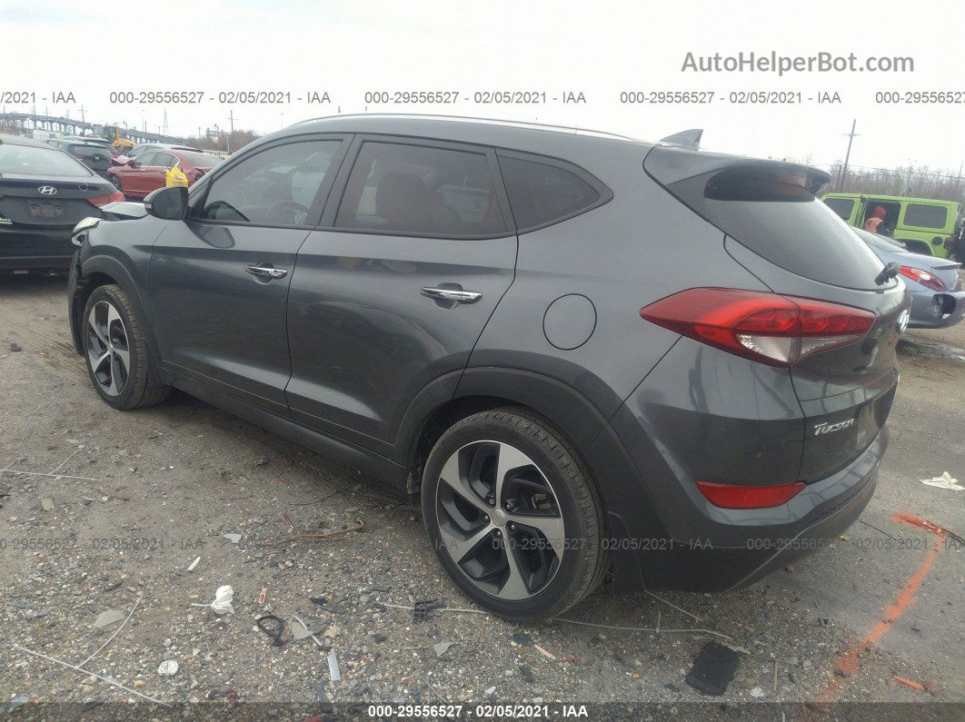 2016 Hyundai Tucson Limited Gray vin: KM8J33A27GU025120