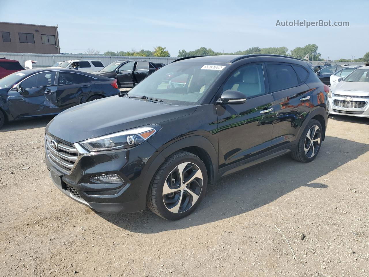 2016 Hyundai Tucson Limited Black vin: KM8J33A27GU088153