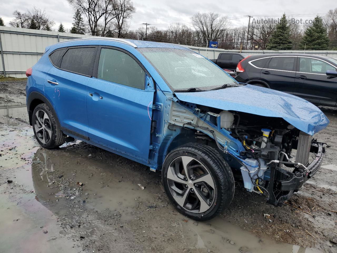 2016 Hyundai Tucson Limited Blue vin: KM8J33A27GU141594