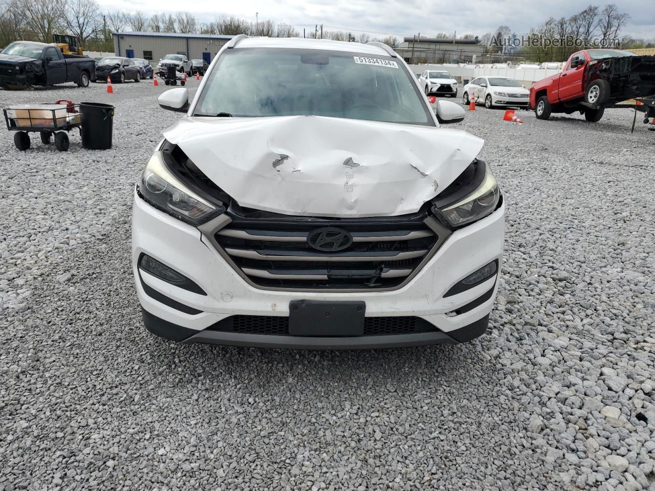 2016 Hyundai Tucson Limited White vin: KM8J33A27GU197549