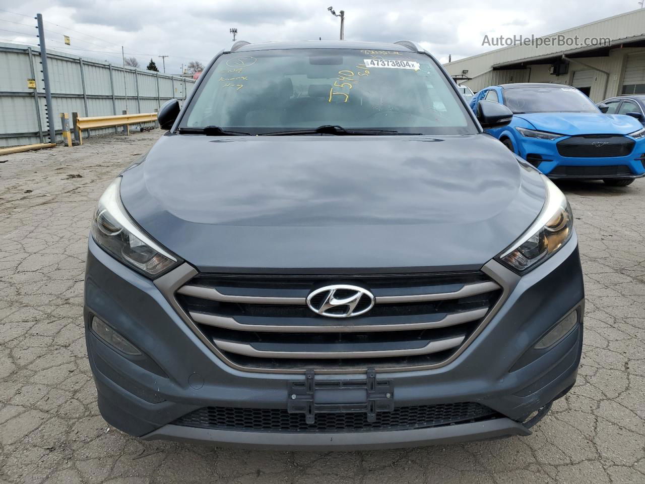 2016 Hyundai Tucson Limited Gray vin: KM8J33A27GU234387