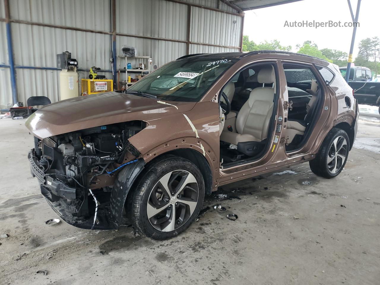 2017 Hyundai Tucson Limited Brown vin: KM8J33A27HU330067