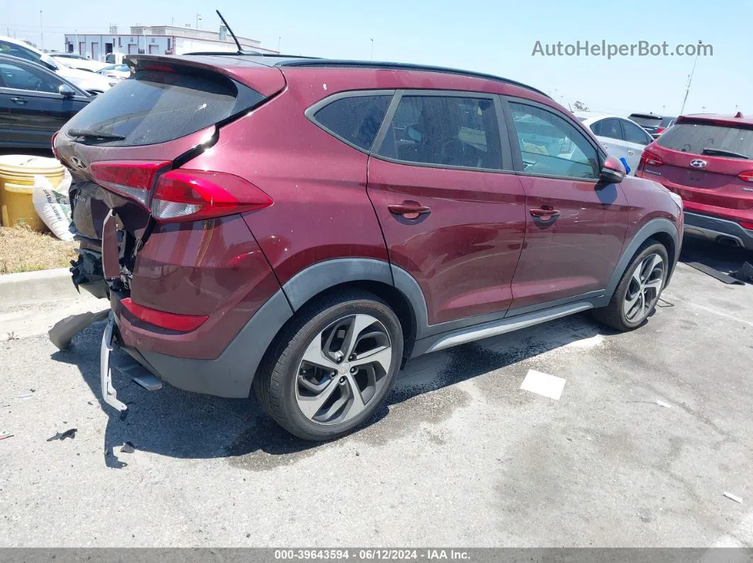 2017 Hyundai Tucson Value Burgundy vin: KM8J33A27HU557677