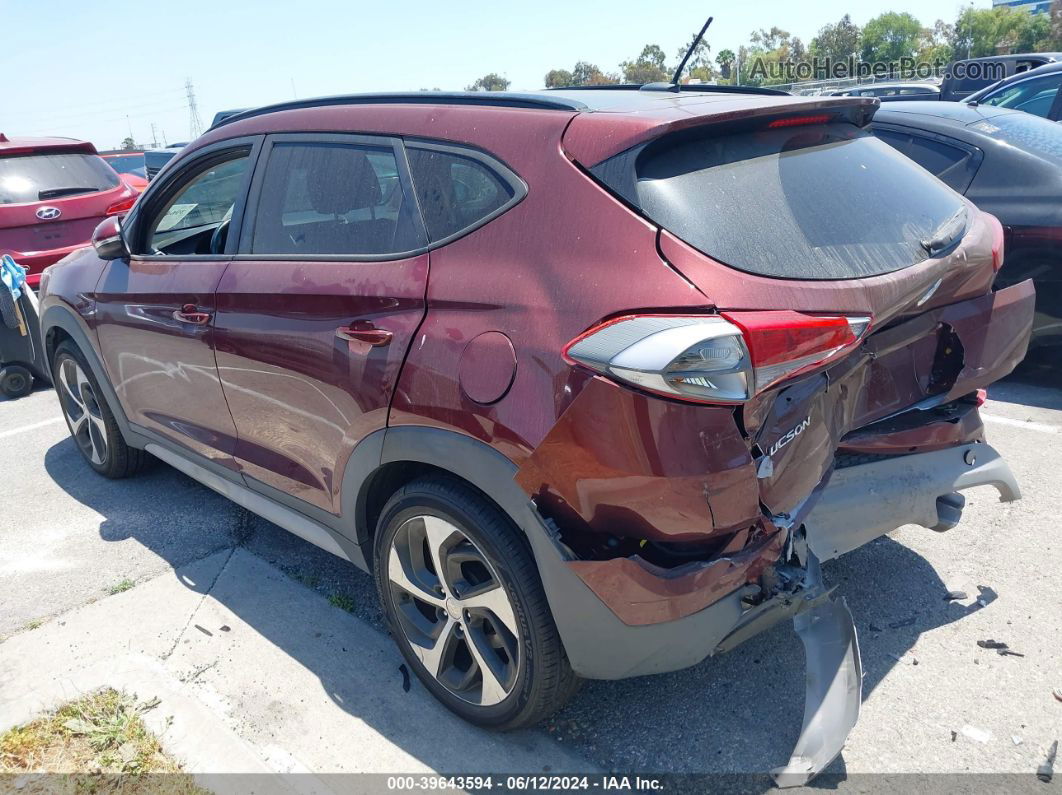 2017 Hyundai Tucson Value Burgundy vin: KM8J33A27HU557677