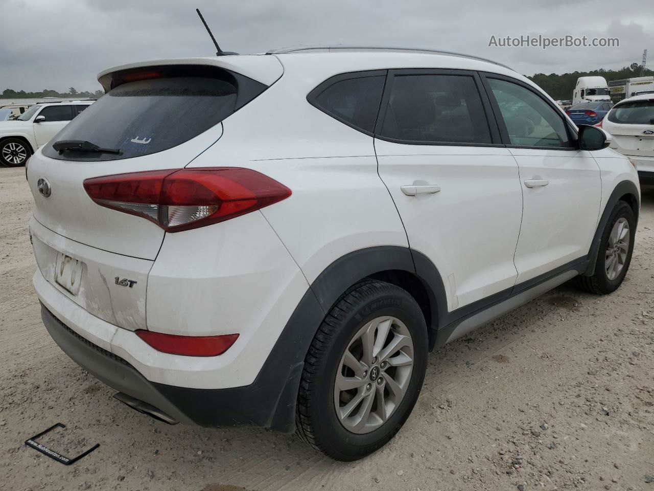 2017 Hyundai Tucson Limited White vin: KM8J33A27HU577363