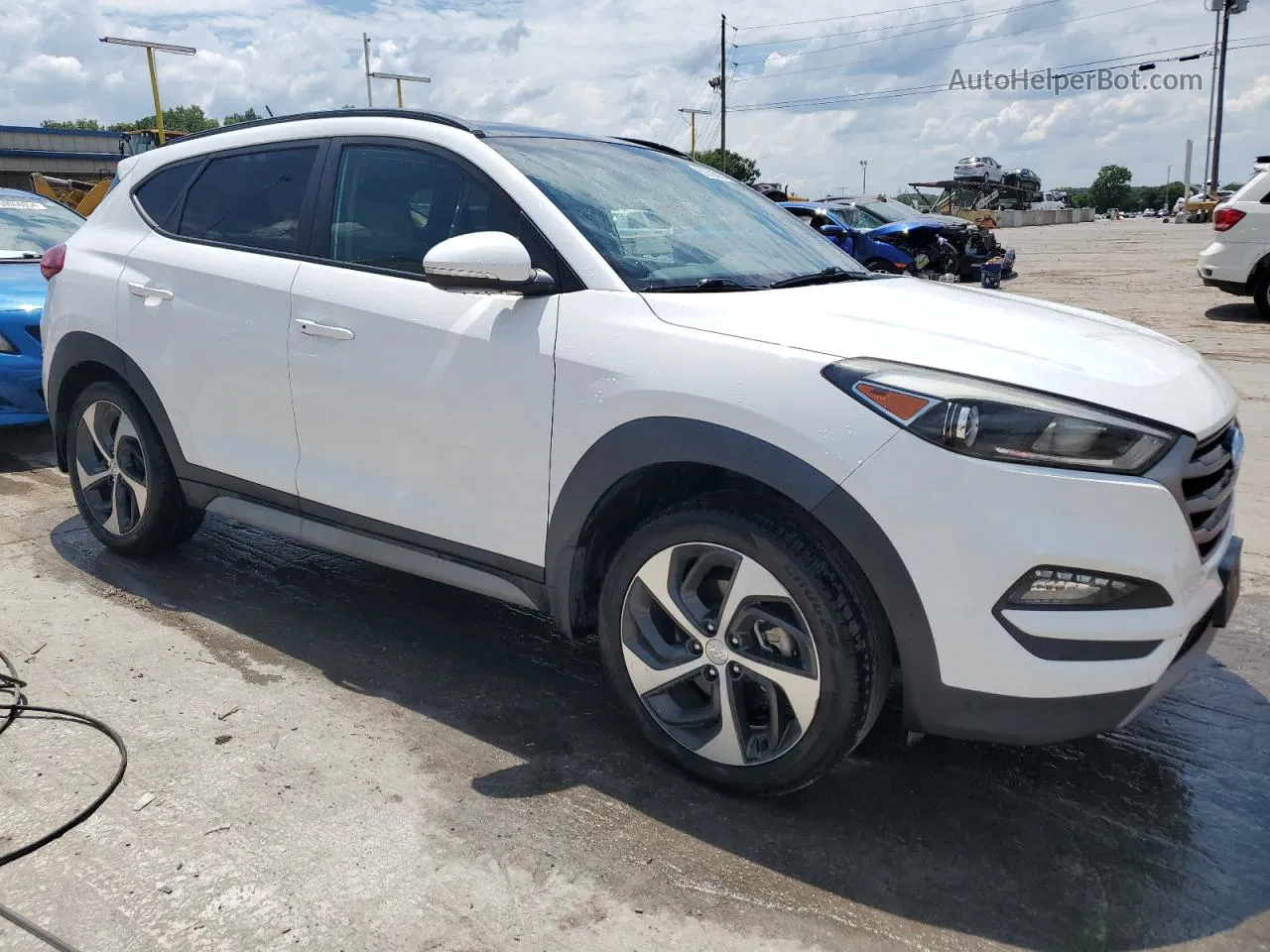 2017 Hyundai Tucson Limited White vin: KM8J33A27HU579761