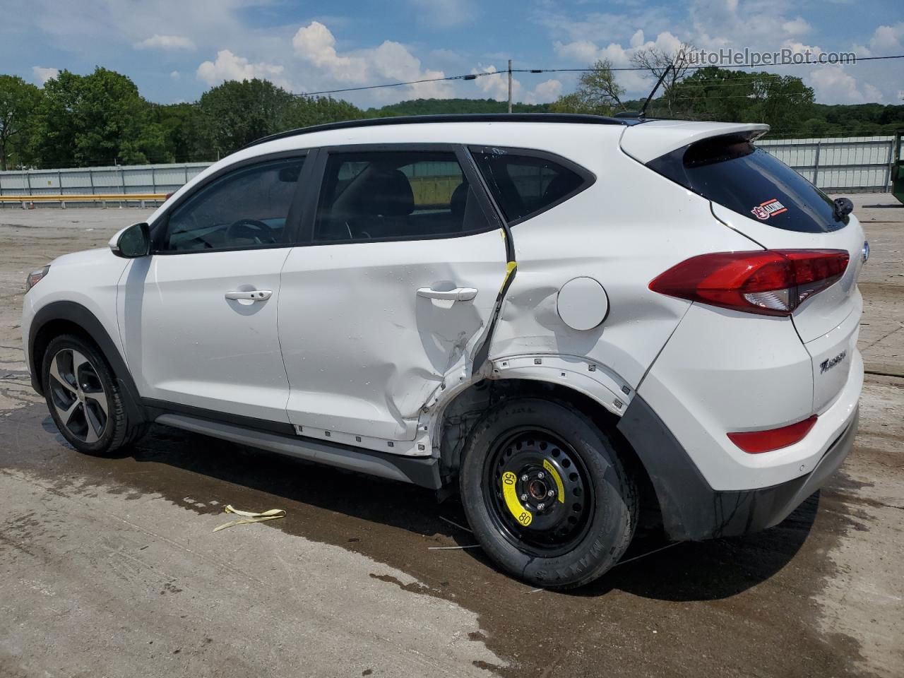 2017 Hyundai Tucson Limited White vin: KM8J33A27HU579761