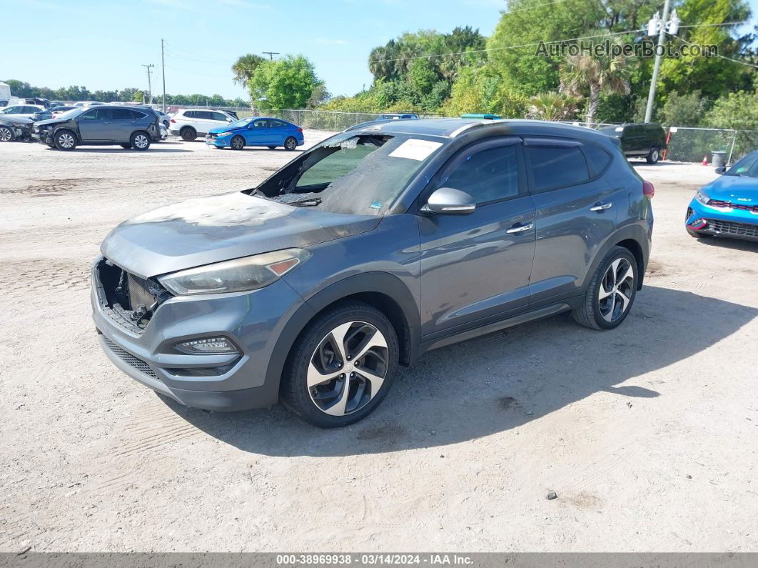 2016 Hyundai Tucson Limited Gray vin: KM8J33A28GU024476