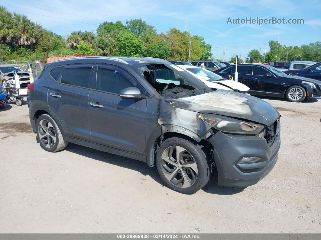 2016 Hyundai Tucson Limited Gray vin: KM8J33A28GU024476