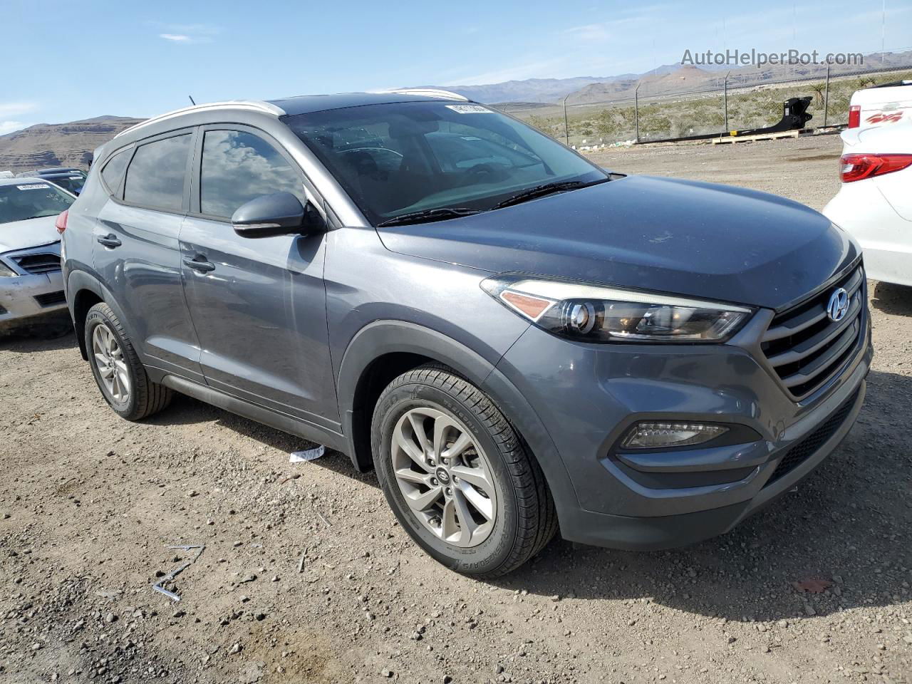 2016 Hyundai Tucson Limited Gray vin: KM8J33A28GU076674