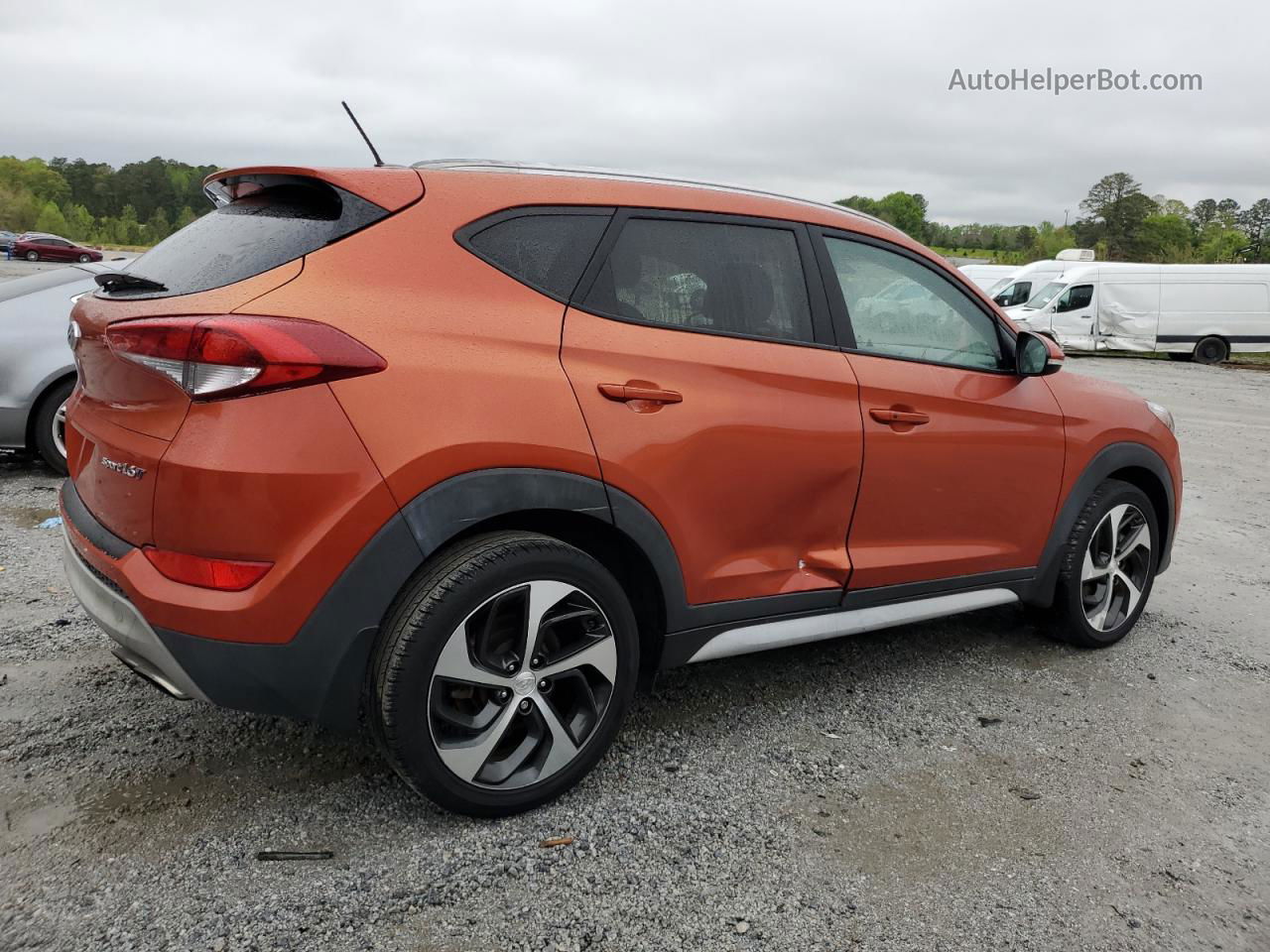 2017 Hyundai Tucson Limited Оранжевый vin: KM8J33A28HU527247