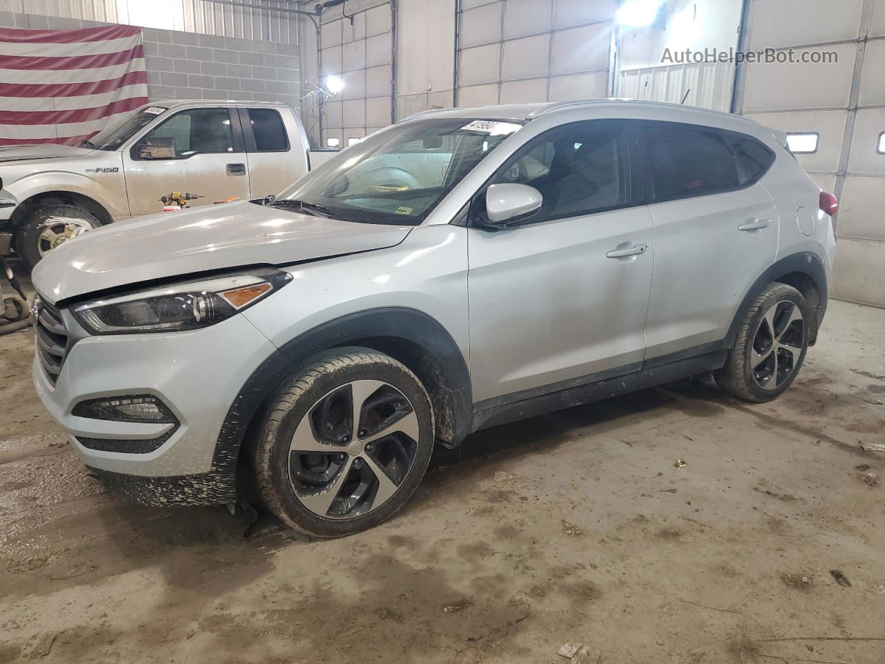 2016 Hyundai Tucson Limited Silver vin: KM8J33A29GU049421