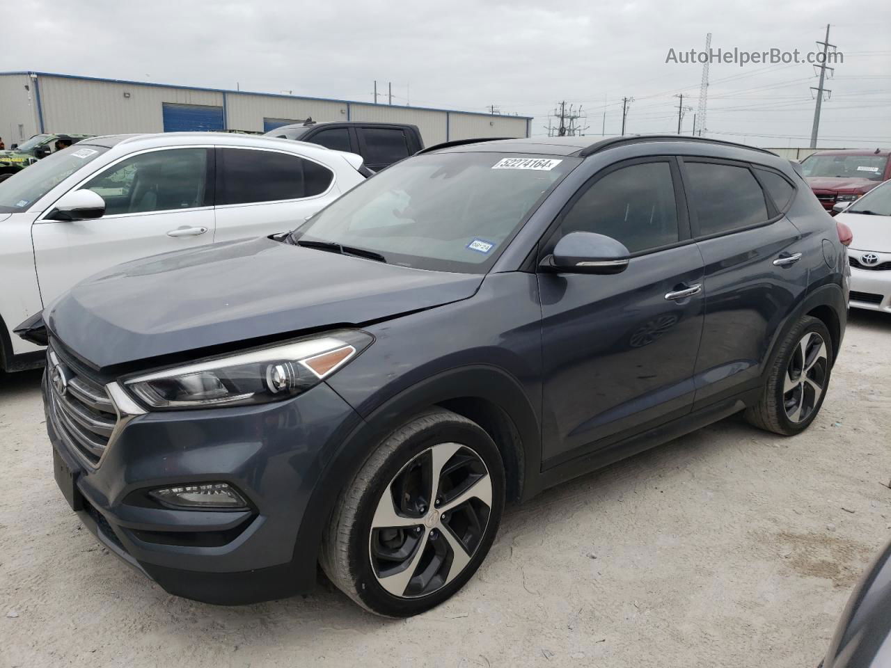 2016 Hyundai Tucson Limited Серый vin: KM8J33A29GU154430