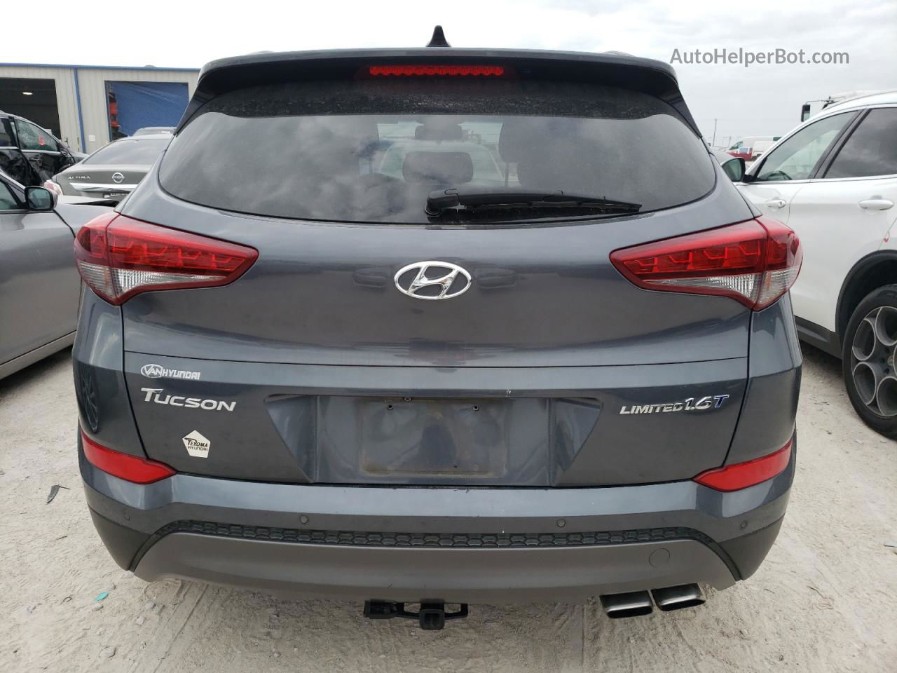 2016 Hyundai Tucson Limited Gray vin: KM8J33A29GU154430