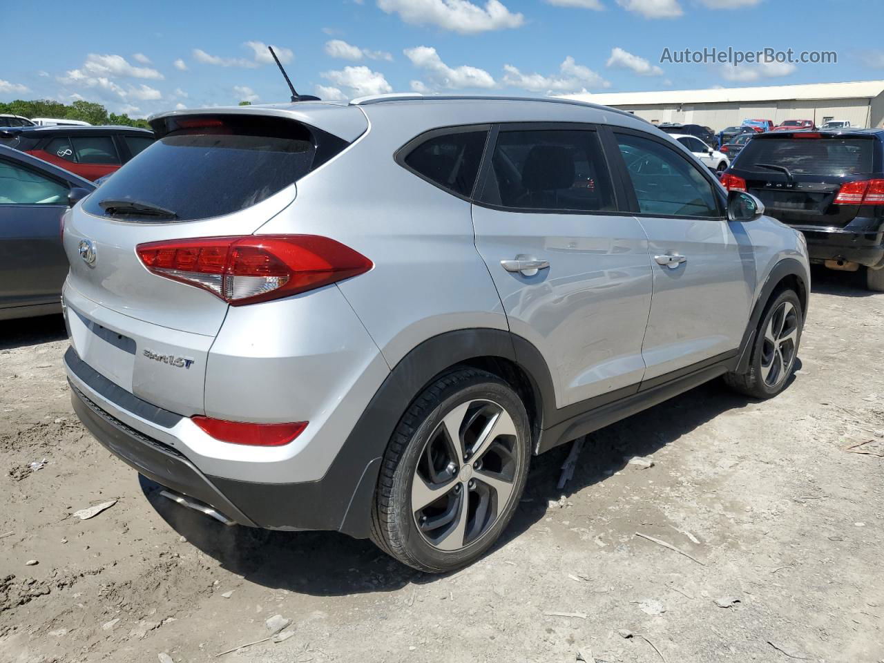 2016 Hyundai Tucson Limited Серебряный vin: KM8J33A29GU162639