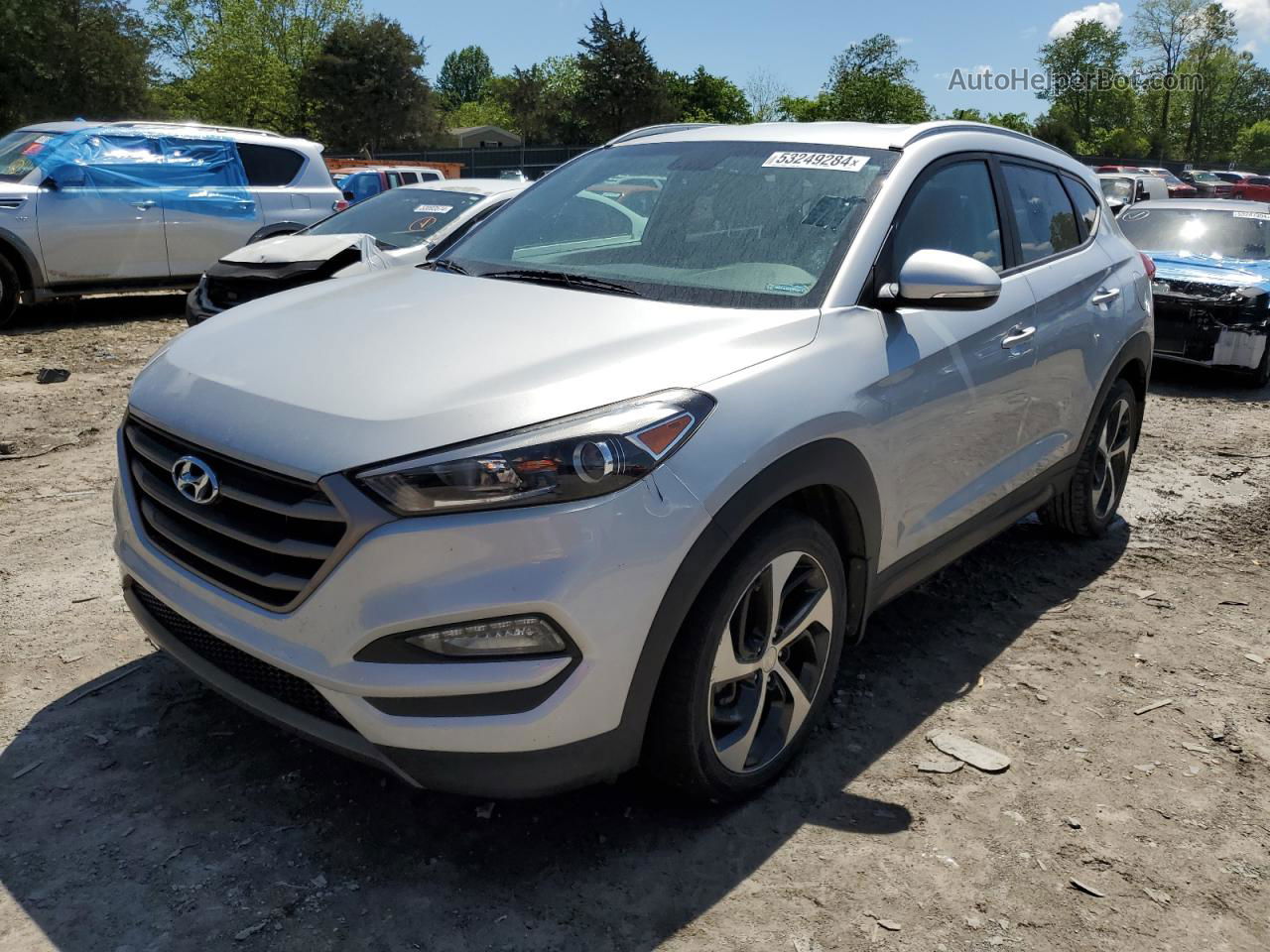 2016 Hyundai Tucson Limited Серебряный vin: KM8J33A29GU162639