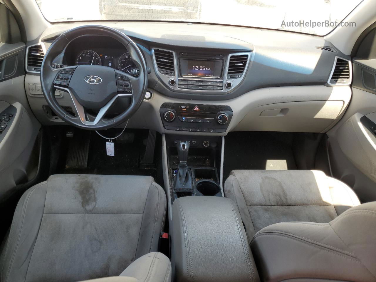 2016 Hyundai Tucson Limited Серебряный vin: KM8J33A29GU162639