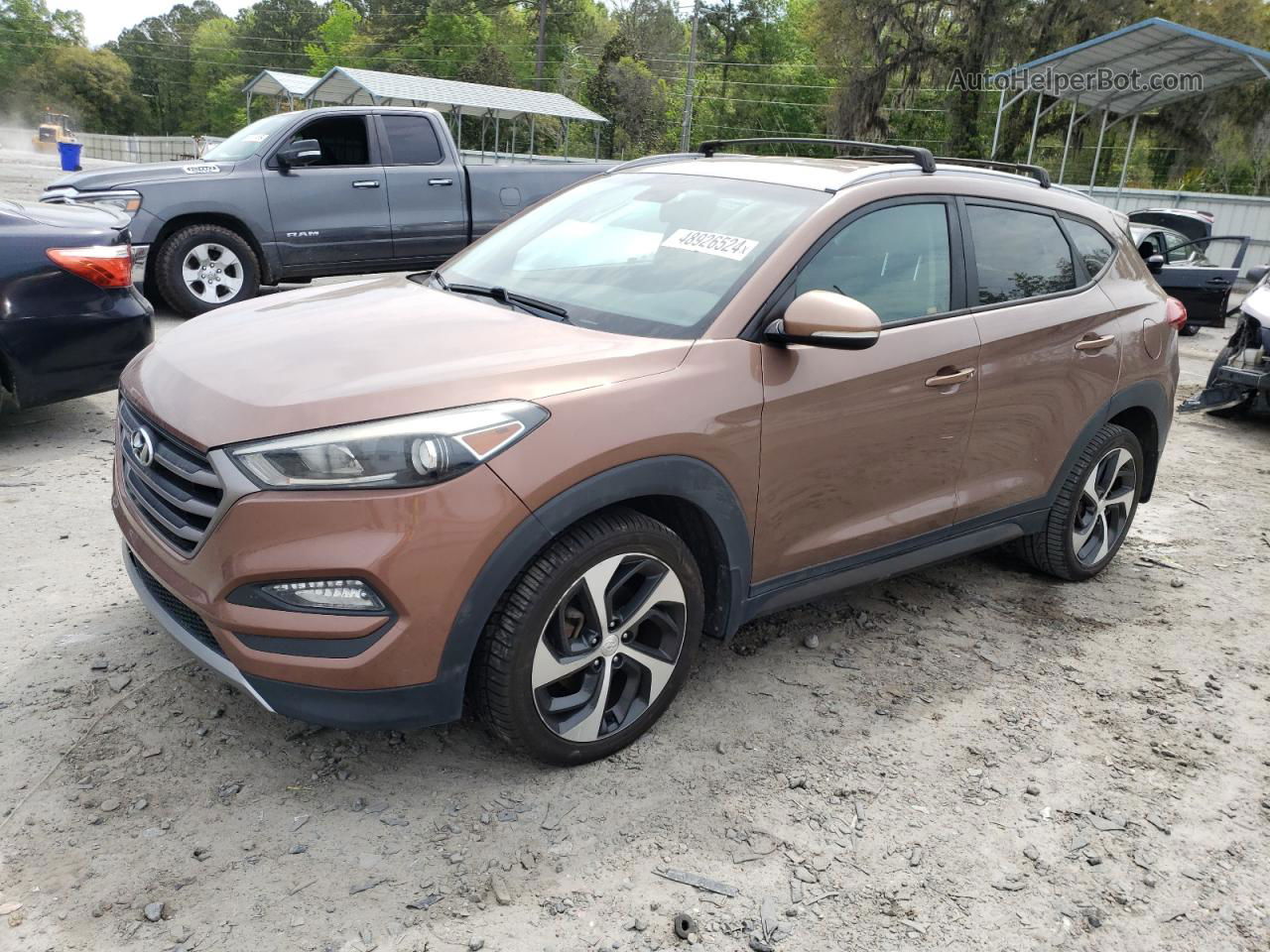 2016 Hyundai Tucson Limited Brown vin: KM8J33A29GU249229