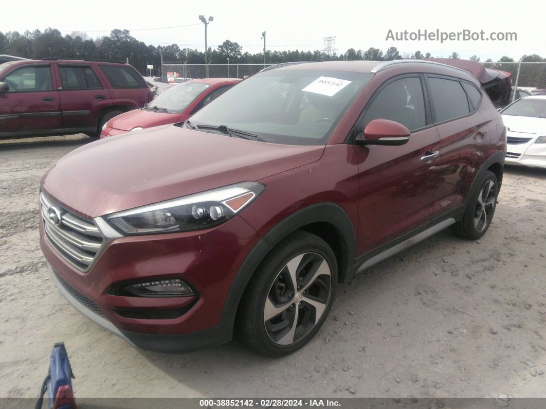 2018 Hyundai Tucson Limited Burgundy vin: KM8J33A29JU787386