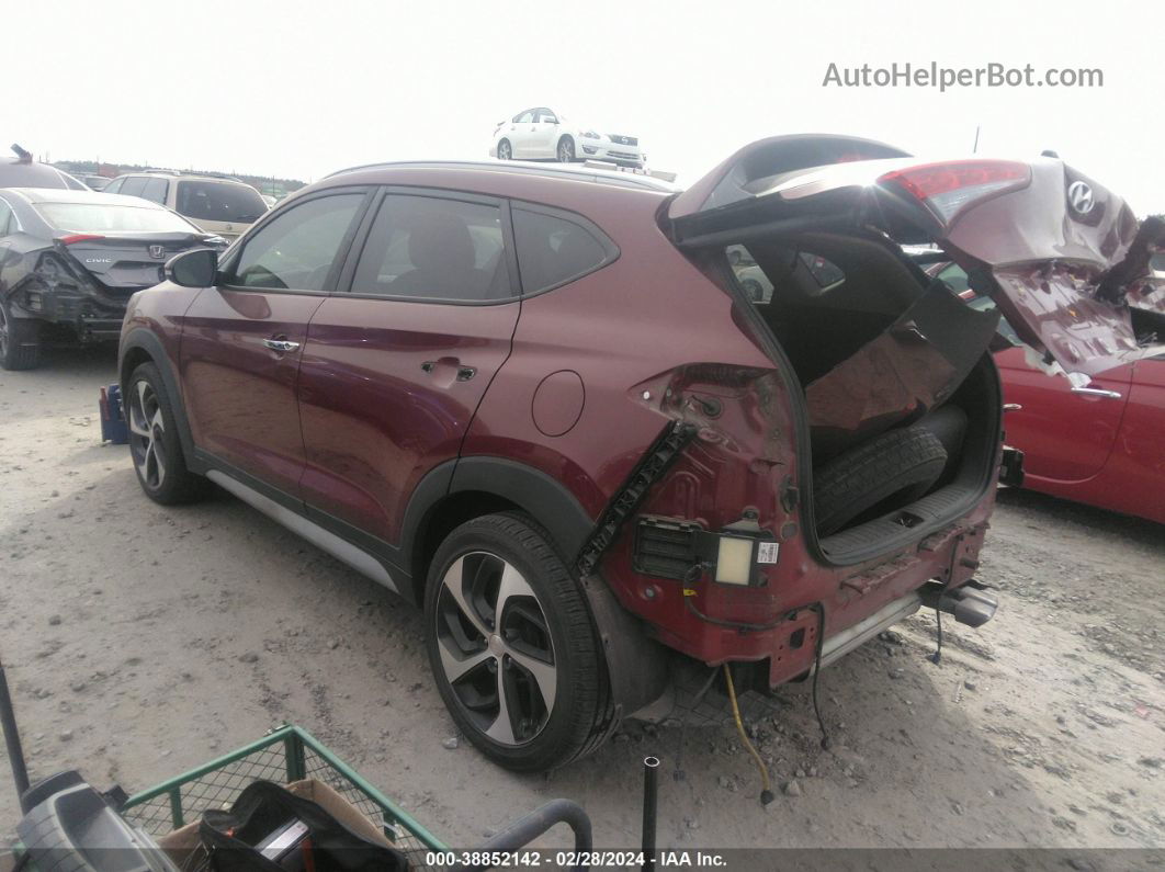 2018 Hyundai Tucson Limited Burgundy vin: KM8J33A29JU787386