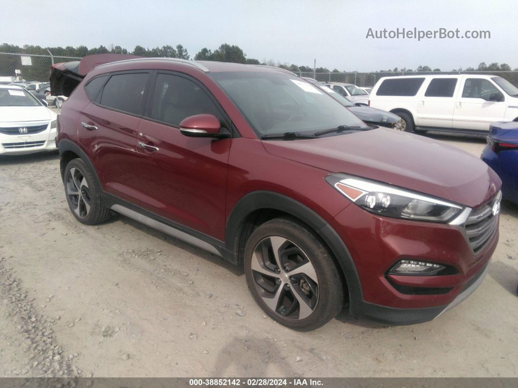 2018 Hyundai Tucson Limited Burgundy vin: KM8J33A29JU787386