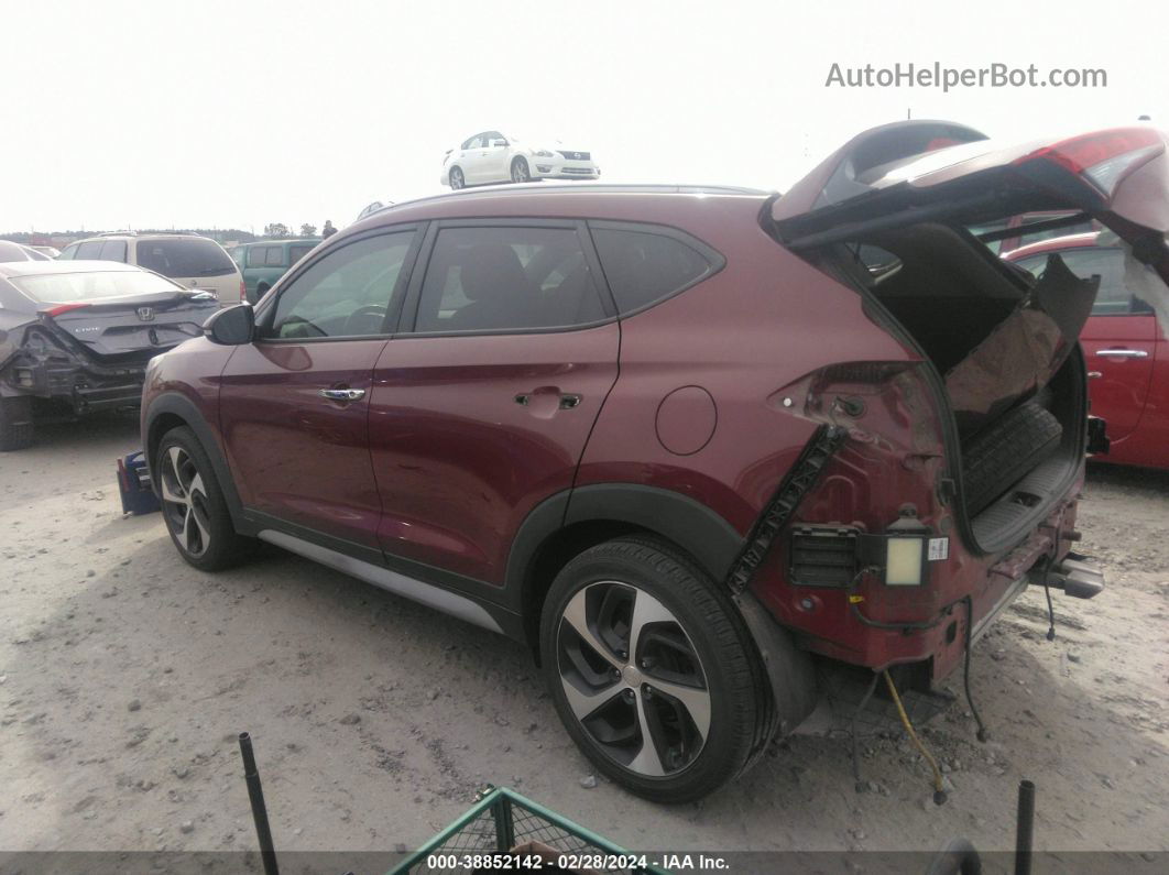 2018 Hyundai Tucson Limited Burgundy vin: KM8J33A29JU787386