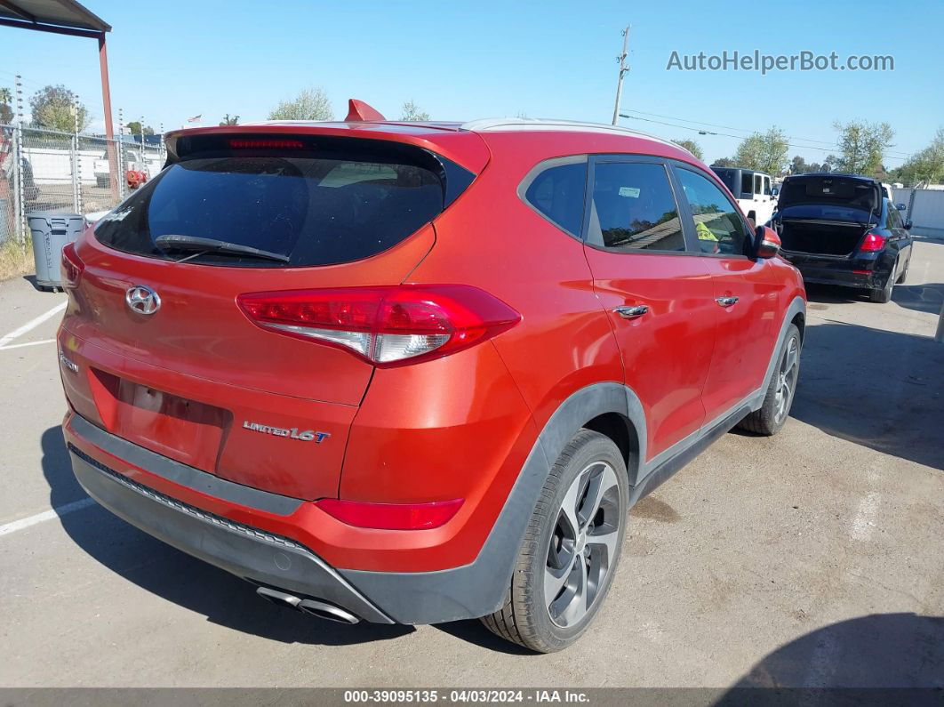 2016 Hyundai Tucson Limited Оранжевый vin: KM8J33A2XGU034183