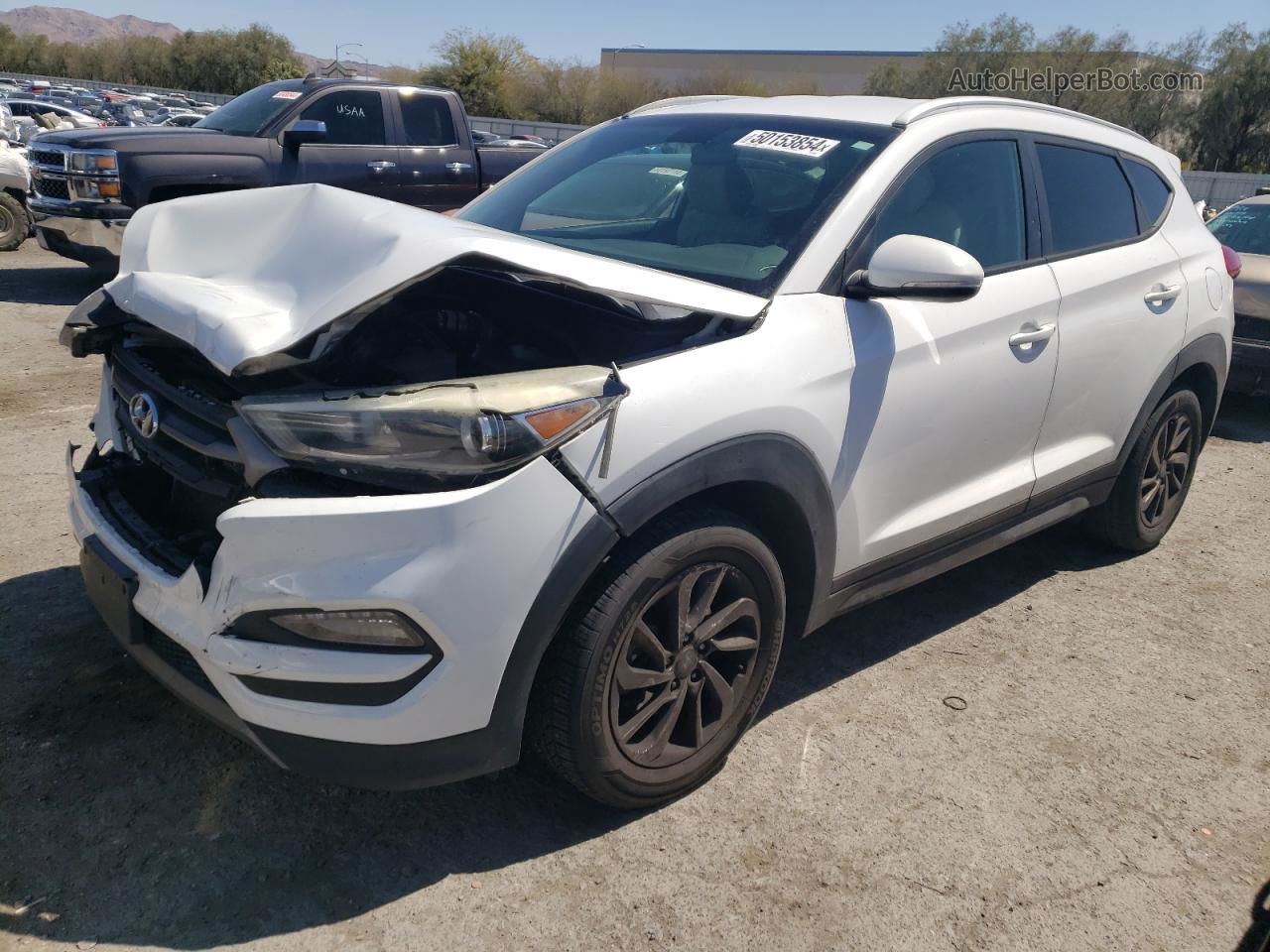 2016 Hyundai Tucson Limited White vin: KM8J33A2XGU042395