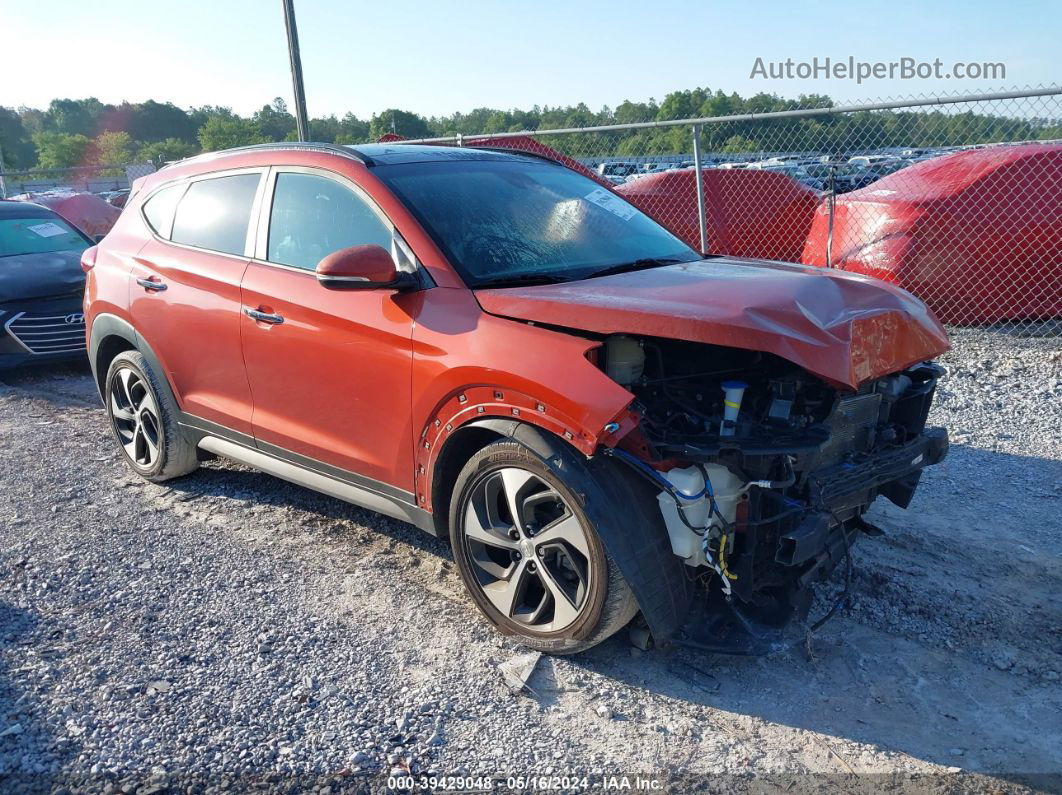 2017 Hyundai Tucson Limited Оранжевый vin: KM8J33A2XHU336929