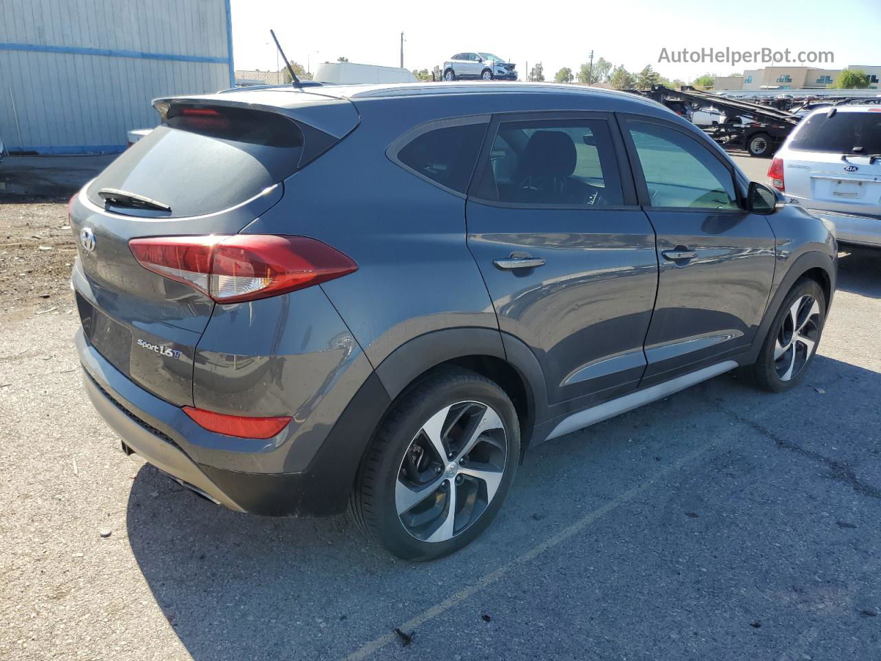 2017 Hyundai Tucson Limited Угольный vin: KM8J33A2XHU528464