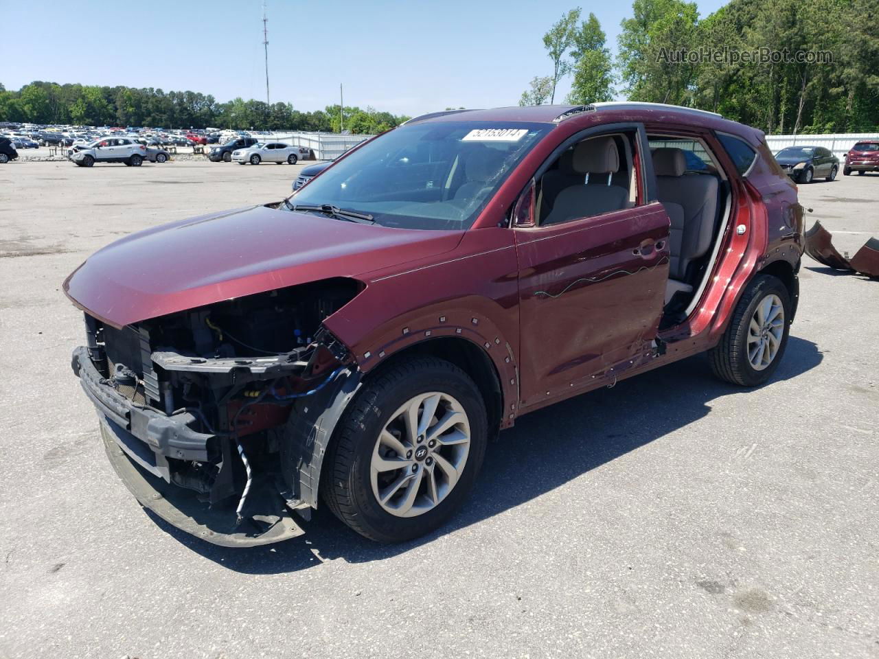 2016 Hyundai Tucson Limited Burgundy vin: KM8J33A40GU198947