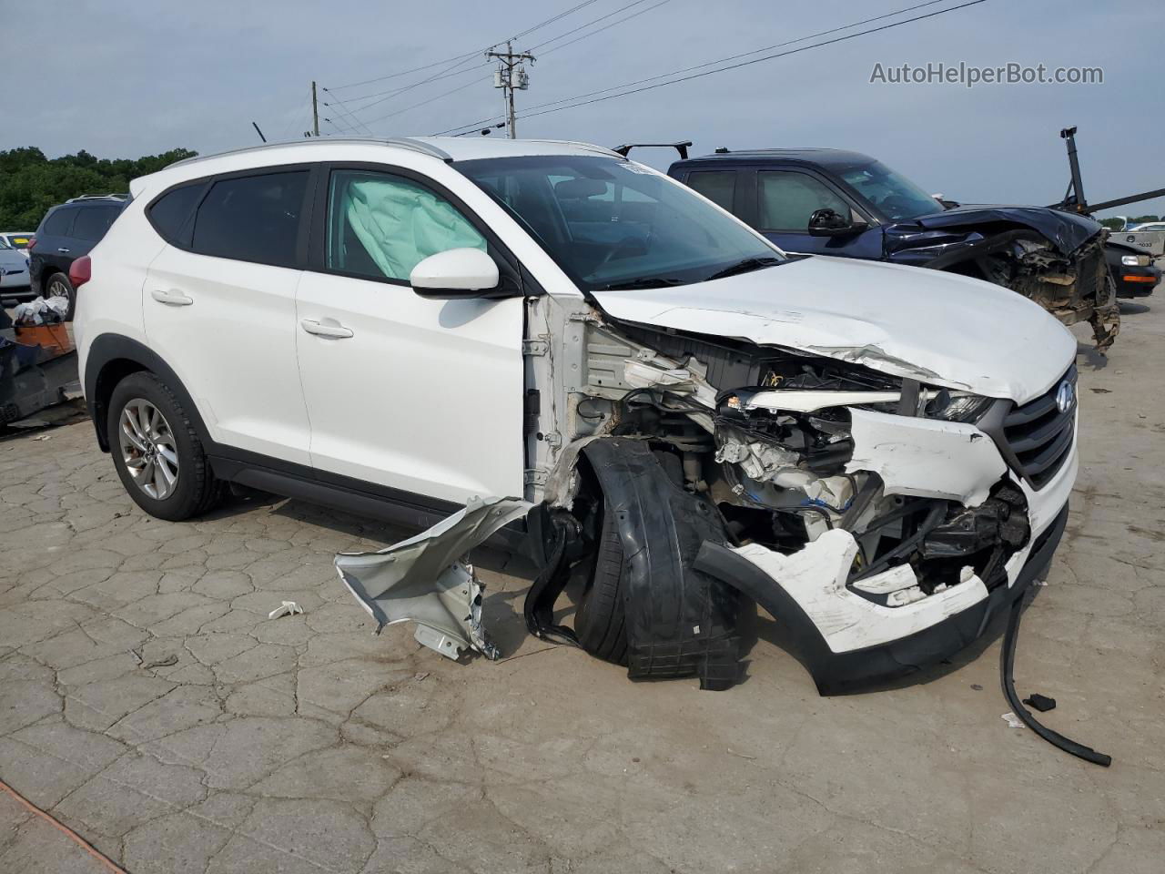 2016 Hyundai Tucson Limited White vin: KM8J33A40GU211308